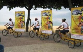 locação bicicleta propaganda